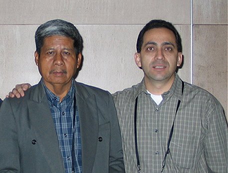 En la Conferencia de Norte América en 2003, con el hermano Wilson Ordoñez.