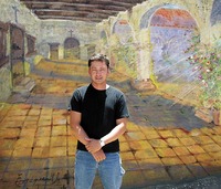 Foto: Enrique Murillo López y su mural