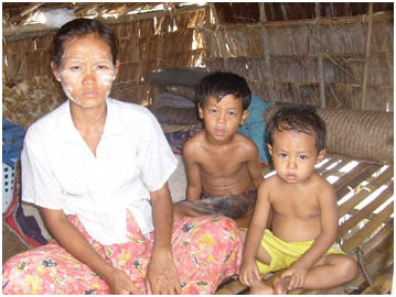 Foto: necesitados en Myanmar