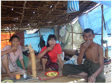 Foto: necesitados en Myanmar