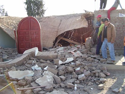 Foto: daños del terremoto en Perú