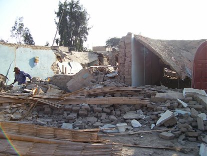 Foto: daños del terremoto en Perú