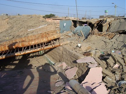 Foto: daños del terremoto en Perú