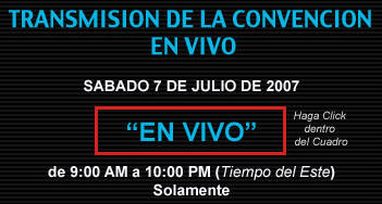 Enlace: Webcast de la convención 2007 de la región Sureste Hispana