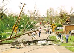 Foto: Daños por tormentas y tornados en Tenesí.